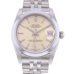 Montre d'occasion ROLEX DateJust Medium femme mouvement automatique certifié (cosc) bracelet acier - vue D1