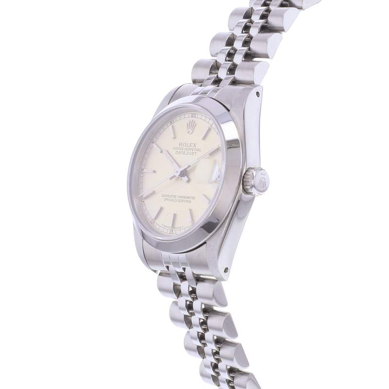 Montre d'occasion ROLEX DateJust Medium femme mouvement automatique certifié (cosc) bracelet acier - vue D2