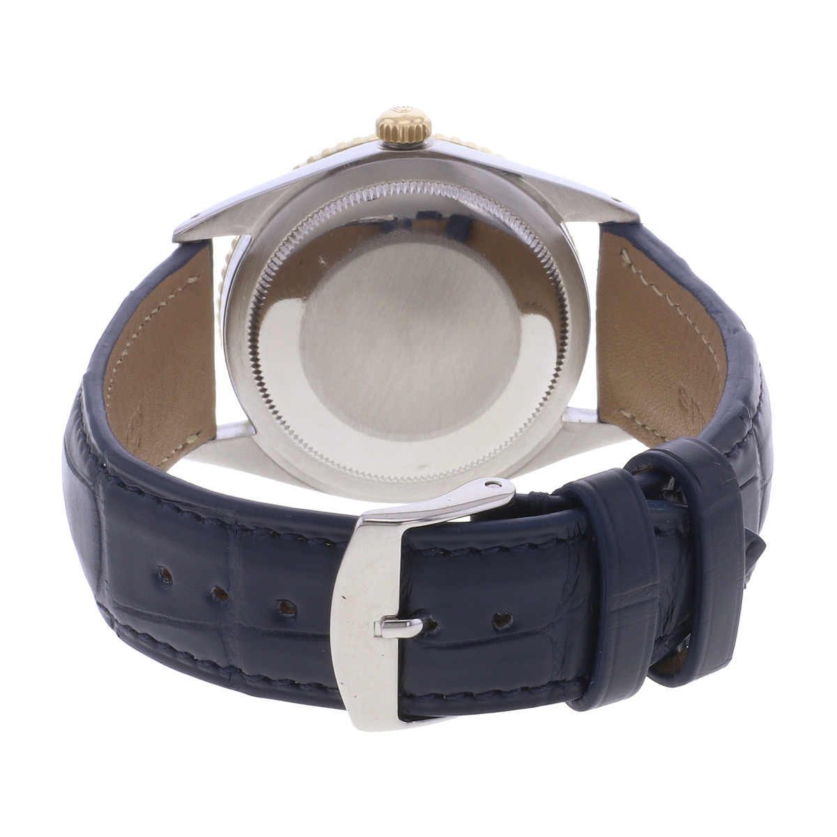 Montre d'occasion ROLEX DateJust Turn-O-Graph homme mouvement automatique certifié (cosc) bracelet cuir cresus - vue 3