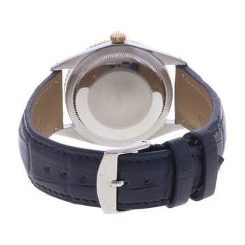 Montre d'occasion ROLEX DateJust Turn-O-Graph homme mouvement automatique certifié (cosc) bracelet cuir cresus