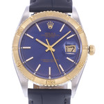 Montre d'occasion ROLEX DateJust Turn-O-Graph homme mouvement automatique certifié (cosc) bracelet cuir cresus - vue D1