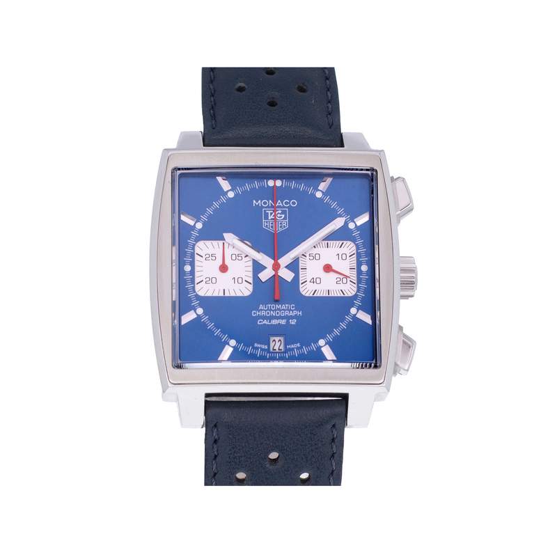 Montre d'occasion TAG HEUER Monaco Steve McQueen homme automatique bracelet cuir d'origine - vue 1