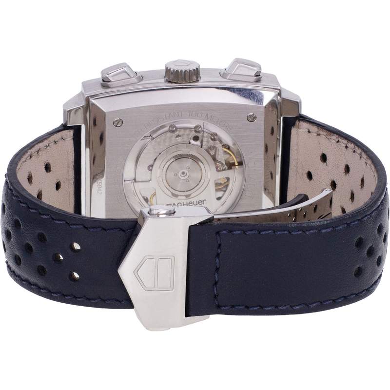 Montre d'occasion TAG HEUER Monaco Steve McQueen homme automatique bracelet cuir d'origine - vue 3