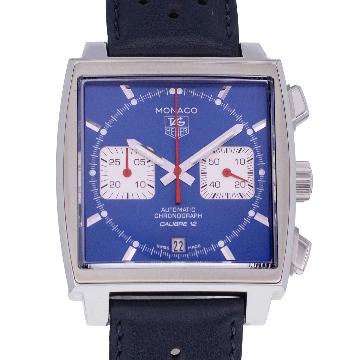 Montre d'occasion TAG HEUER Monaco Steve McQueen homme automatique bracelet cuir d'origine - vue D1