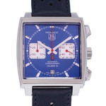 Montre d'occasion TAG HEUER Monaco Steve McQueen homme automatique bracelet cuir d'origine - vue D1