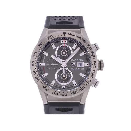 Tweedehands TAG HEUER Carrera Heuer 01 herenhorloge, automatisch, met rubberen band