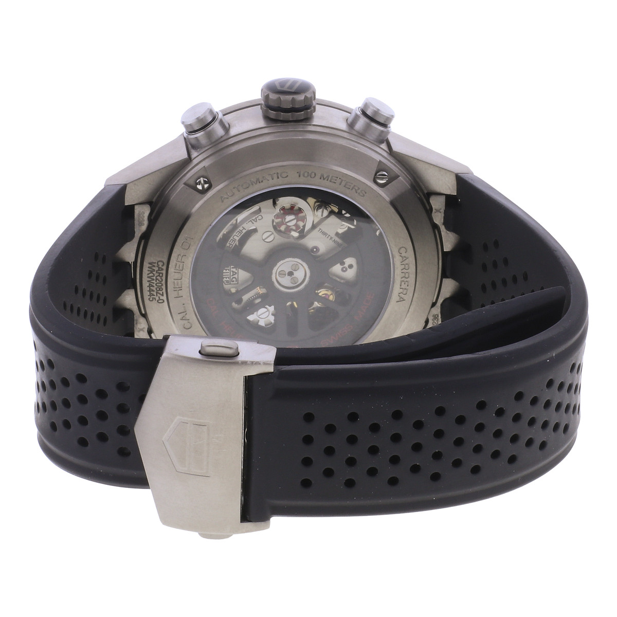 Montre d'occasion TAG HEUER Carrera Heuer 01 homme automatique bracelet caoutchouc - vue 3