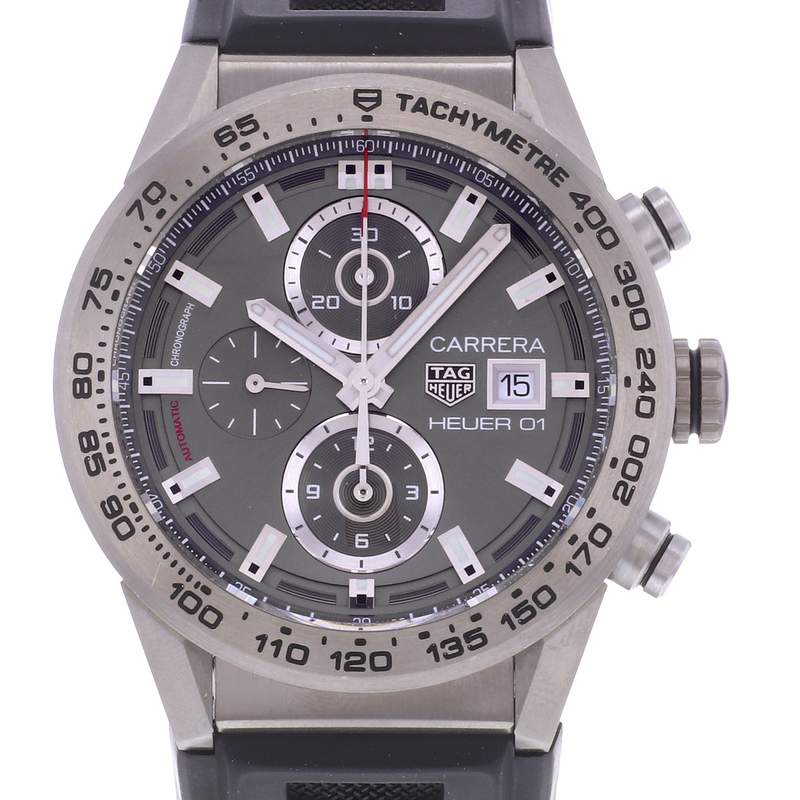 Montre d'occasion TAG HEUER Carrera Heuer 01 homme automatique bracelet caoutchouc - vue D1