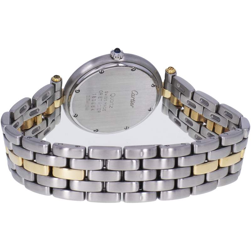 Montre d'occasion CARTIER Panthère Ronde femme quartz bracelet or jaune 750/000 et acier - vue 3
