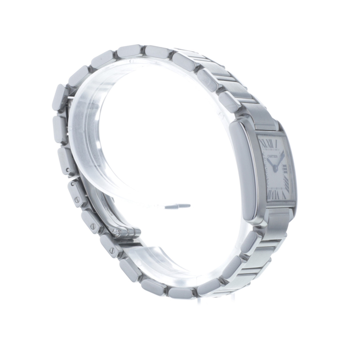 Montre d'occasion CARTIER Tank Française 20mm femme quartz bracelet acier - vue 2