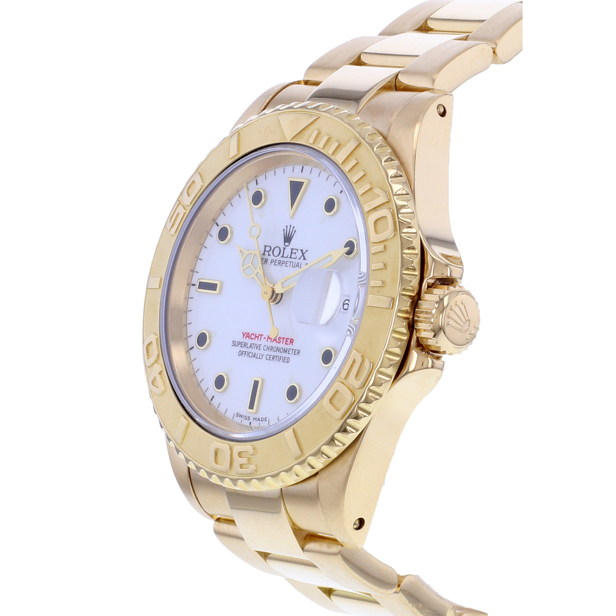 Montre d'occasion ROLEX Yacht-Master 40 homme mouvement automatique certifié (cosc) bracelet or jaune 750/000 - vue D2