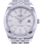 Montre d'occasion ROLEX DateJust 41 homme mouvement automatique certifié (cosc) bracelet acier - vue D1