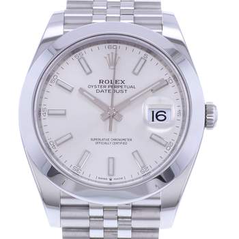 Montre d'occasion ROLEX DateJust 41 homme mouvement automatique certifié (cosc) bracelet acier