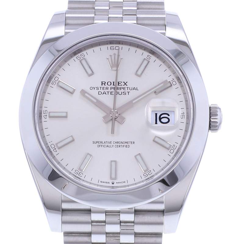 Montre d'occasion ROLEX DateJust 41 homme mouvement automatique certifié (cosc) bracelet acier - vue D1