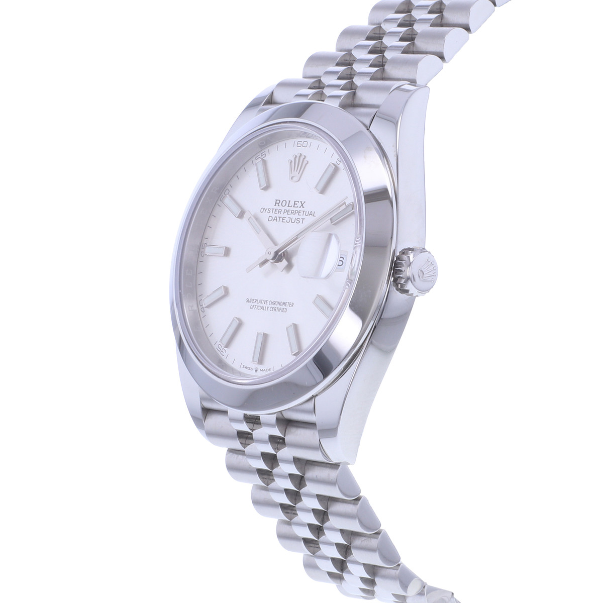 Montre d'occasion ROLEX DateJust 41 homme mouvement automatique certifié (cosc) bracelet acier - vue D2