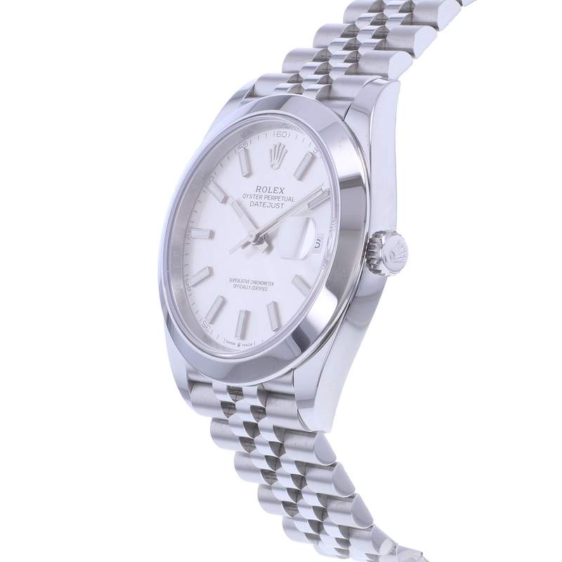 Montre d'occasion ROLEX DateJust 41 homme mouvement automatique certifié (cosc) bracelet acier - vue D2