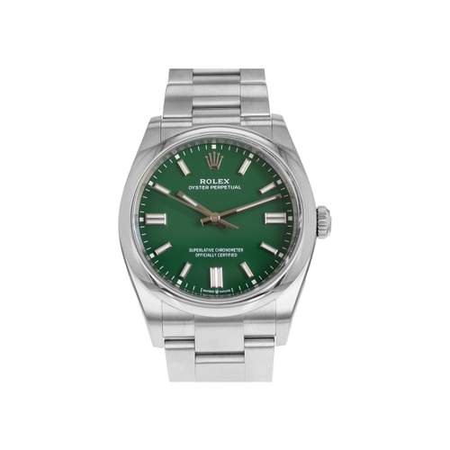 Montre d'occasion ROLEX Oyster Perpetual homme mouvement automatique certifié (cosc) bracelet acier
