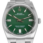 Montre d'occasion ROLEX Oyster Perpetual homme mouvement automatique certifié (cosc) bracelet acier - vue D1
