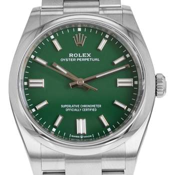 Montre d'occasion ROLEX Oyster Perpetual homme mouvement automatique certifié (cosc) bracelet acier