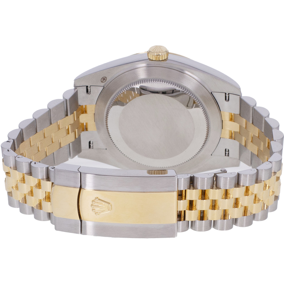 Montre d'occasion ROLEX DateJust 41 Wimbledon homme mouvement automatique certifié (cosc) bracelet or jaune 750/000 et acier - vue 3