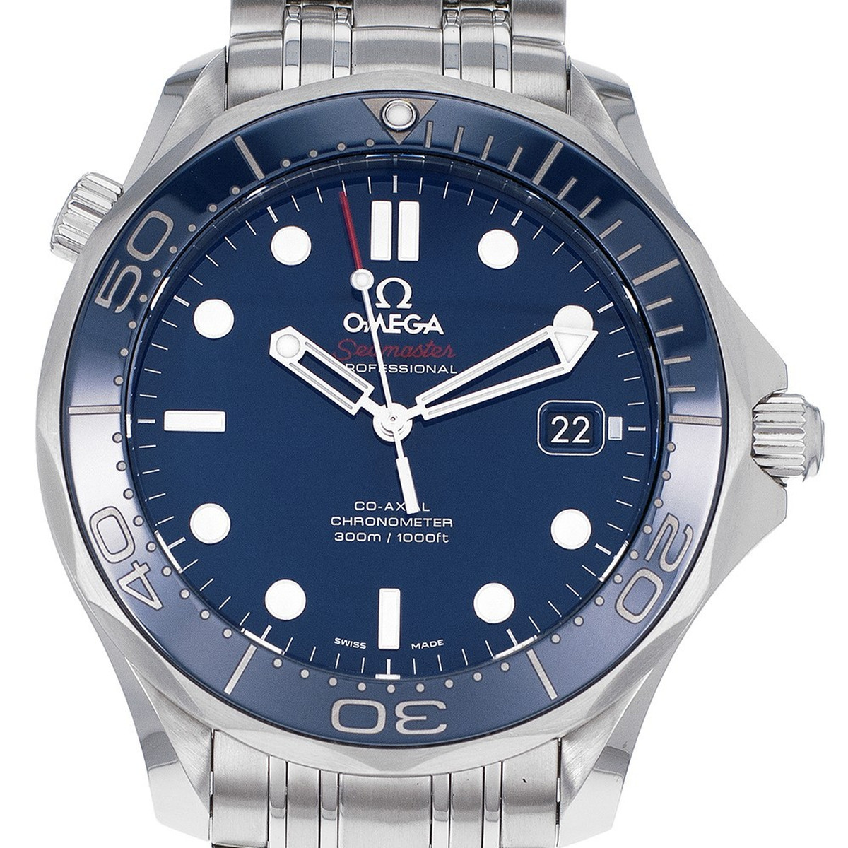 Montre d'occasion OMEGA Seamaster Diver homme automatique bracelet acier - vue D1