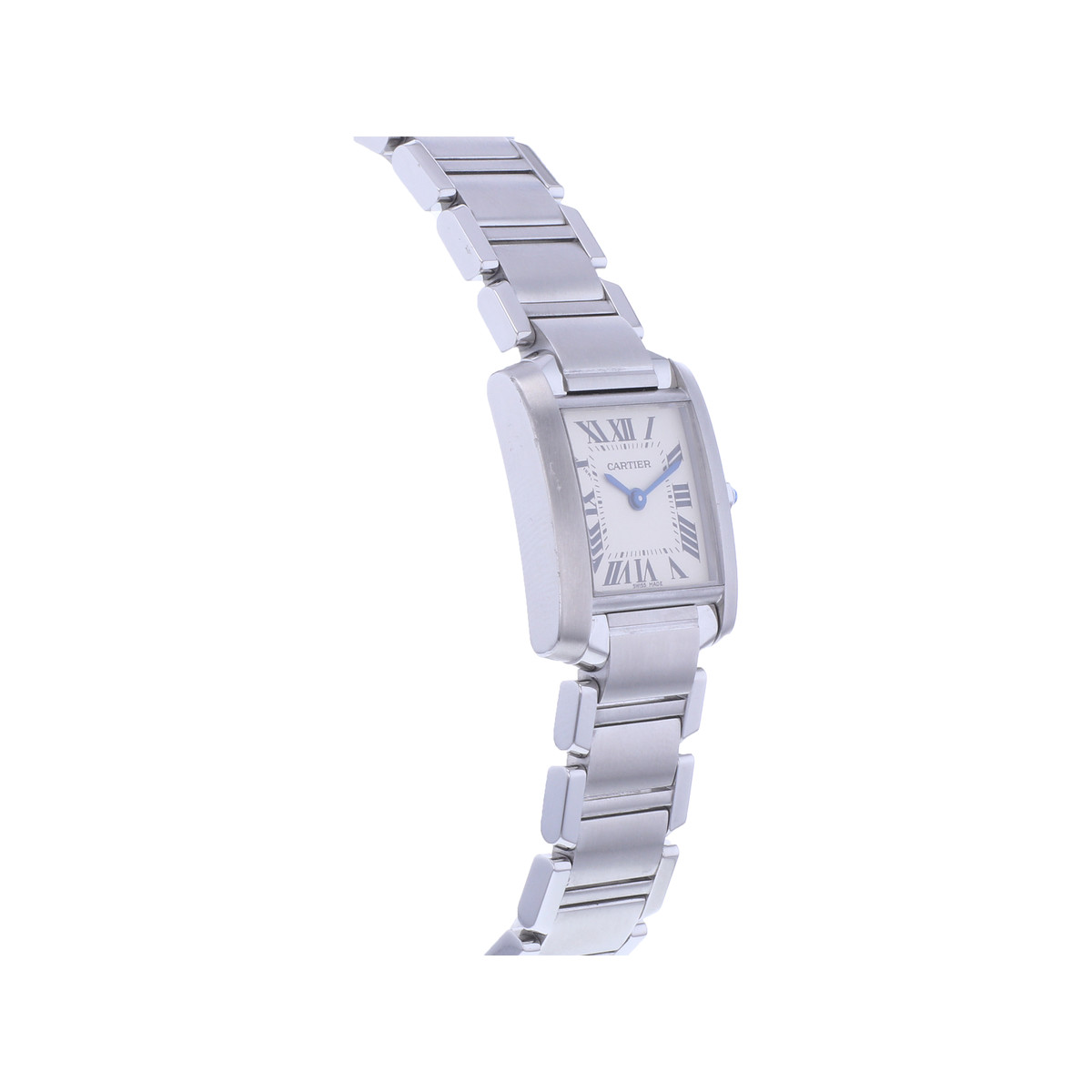 Montre d'occasion CARTIER Tank Française 20mm femme quartz bracelet acier - vue 2