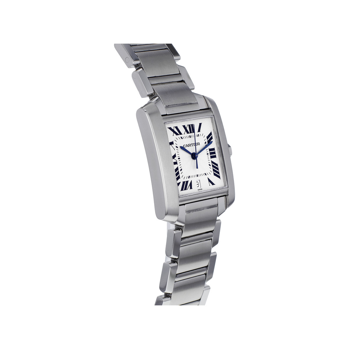 Montre d'occasion CARTIER Tank Française 28mm mixte automatique bracelet acier - vue 2