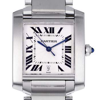 Montre d'occasion CARTIER Tank Française 28mm mixte automatique bracelet acier