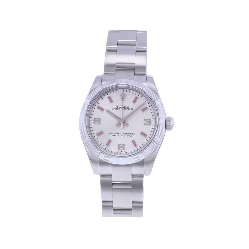 Montre d'occasion ROLEX Oyster Perpetual Medium femme mouvement automatique certifié (cosc) bracelet acier - vue 1
