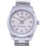 Montre d'occasion ROLEX Oyster Perpetual Medium femme mouvement automatique certifié (cosc) bracelet acier - vue D1