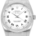 Montre d'occasion ROLEX Air King mixte mouvement automatique certifié (cosc) bracelet acier - vue D1