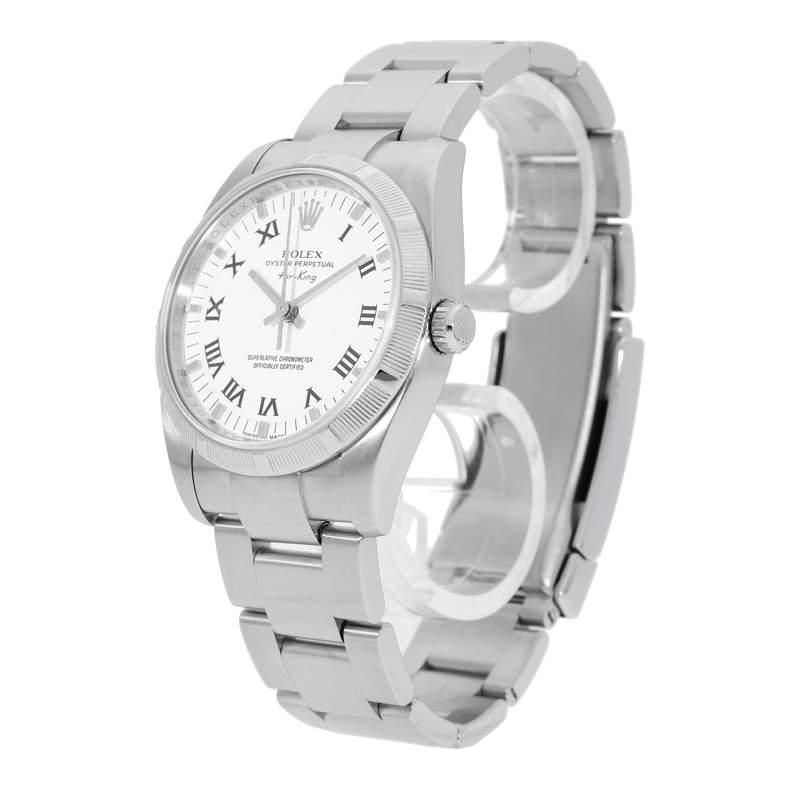 Montre d'occasion ROLEX Air King mixte mouvement automatique certifié (cosc) bracelet acier - vue D2