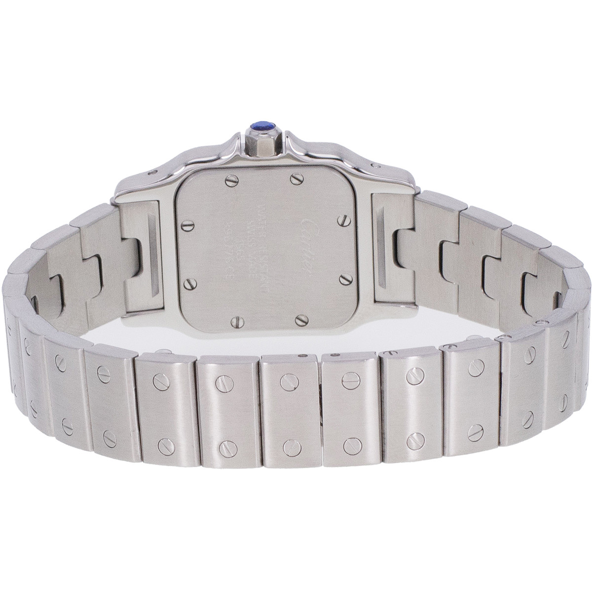 Montre d'occasion CARTIER Santos Galbée femme quartz bracelet acier - vue 3