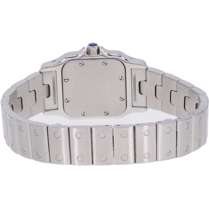 Montre d'occasion CARTIER Santos Galbée femme quartz bracelet acier - vue 3