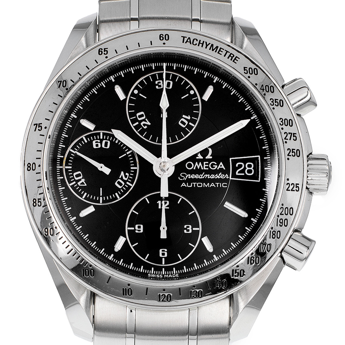 Montre d'occasion OMEGA Speedmaster Date Automatique homme automatique bracelet acier - vue D1