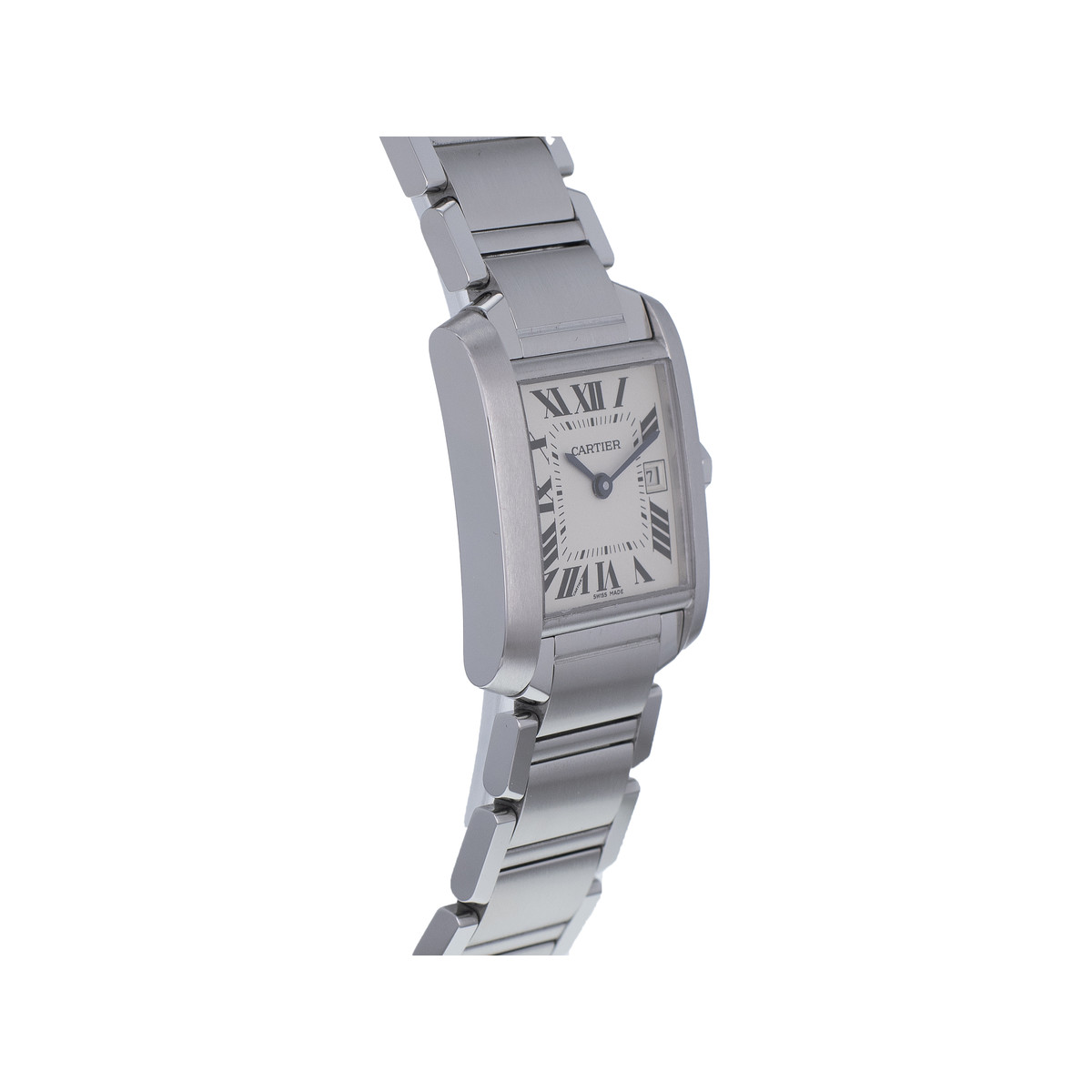 Montre d'occasion CARTIER Tank Française 25mm femme quartz bracelet acier - vue 2