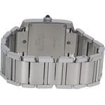 Montre d'occasion CARTIER Tank Française 25mm femme quartz bracelet acier - vue 3