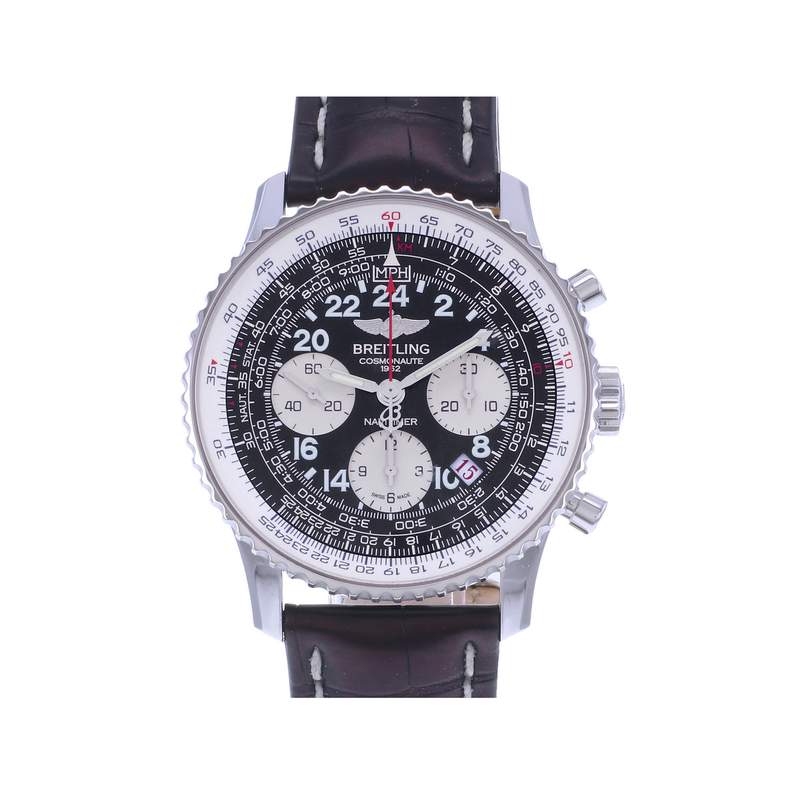 Montre d'occasion BREITLING Navitimer Cosmonaute homme mécanique bracelet cuir - vue 1
