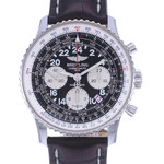 Montre d'occasion BREITLING Navitimer Cosmonaute homme mécanique bracelet cuir - vue D1