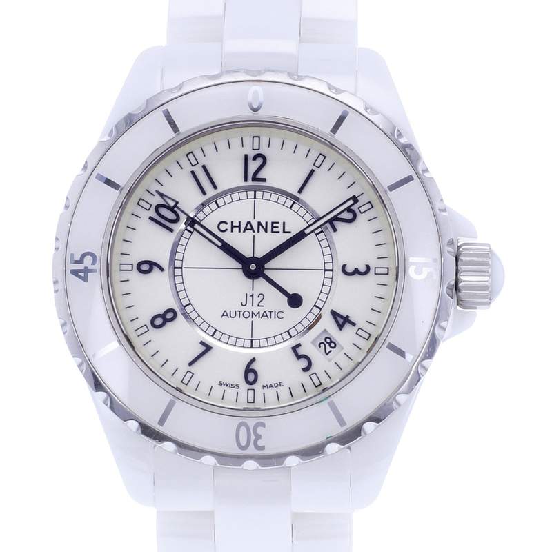 Montre d'occasion CHANEL J12 38 mm femme automatique bracelet céramique - vue D1