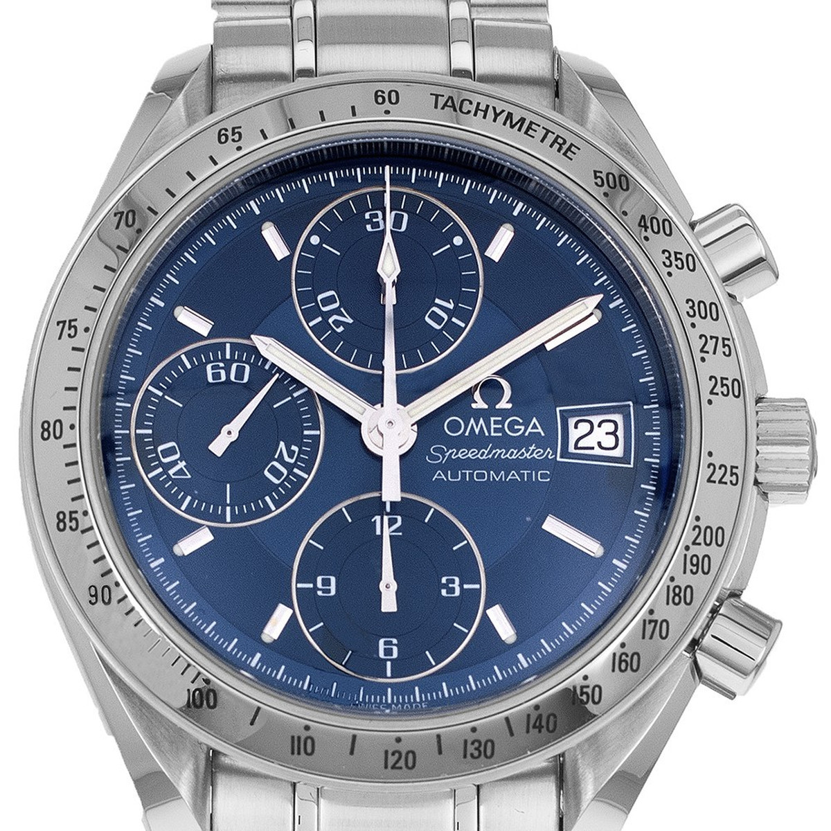 Montre d'occasion OMEGA Speedmaster Date homme automatique bracelet acier - vue D1
