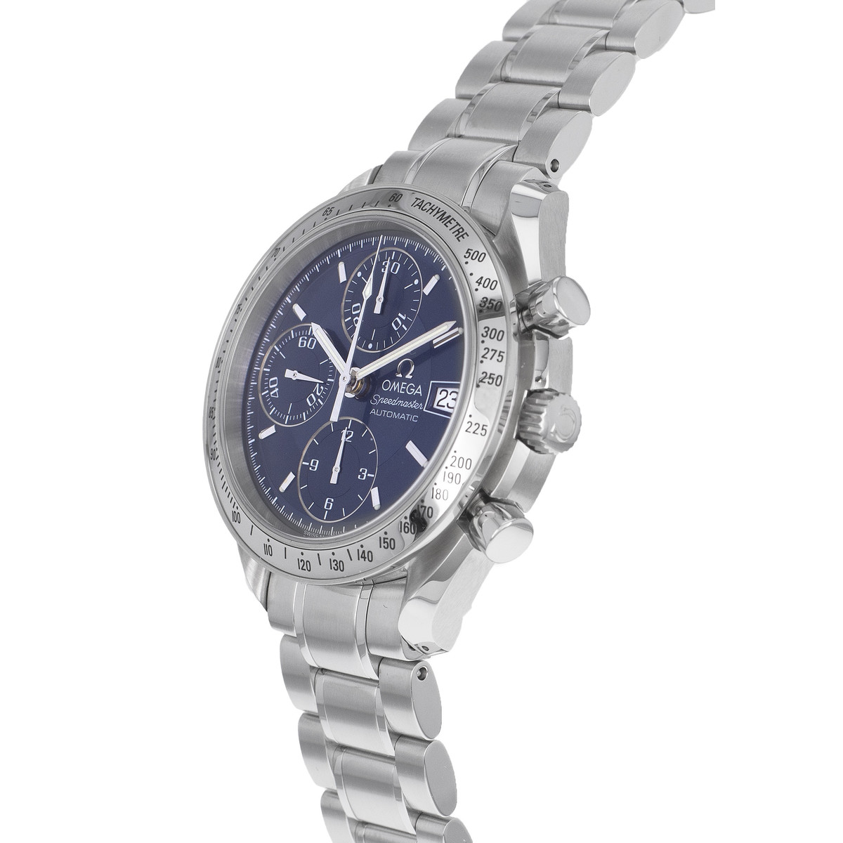 Montre d'occasion OMEGA Speedmaster Date homme automatique bracelet acier - vue D2