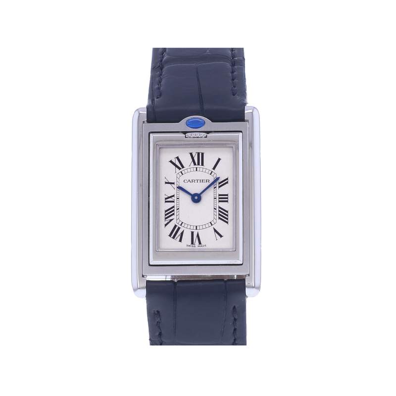 Montre d'occasion CARTIER Tank Basculante mixte quartz bracelet cuir cresus - vue 1