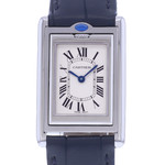 Montre d'occasion CARTIER Tank Basculante mixte quartz bracelet cuir cresus - vue D1