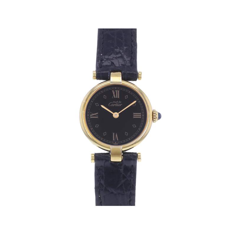Montre d'occasion CARTIER Must Vendôme femme quartz bracelet cuir cresus - vue 1