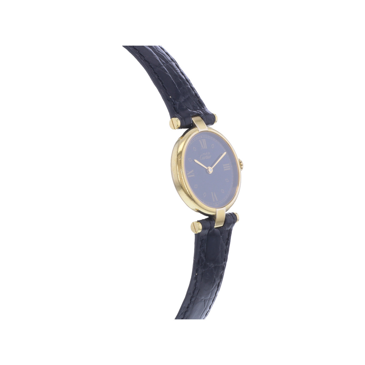 Montre d'occasion CARTIER Must Vendôme femme quartz bracelet cuir cresus - vue 2