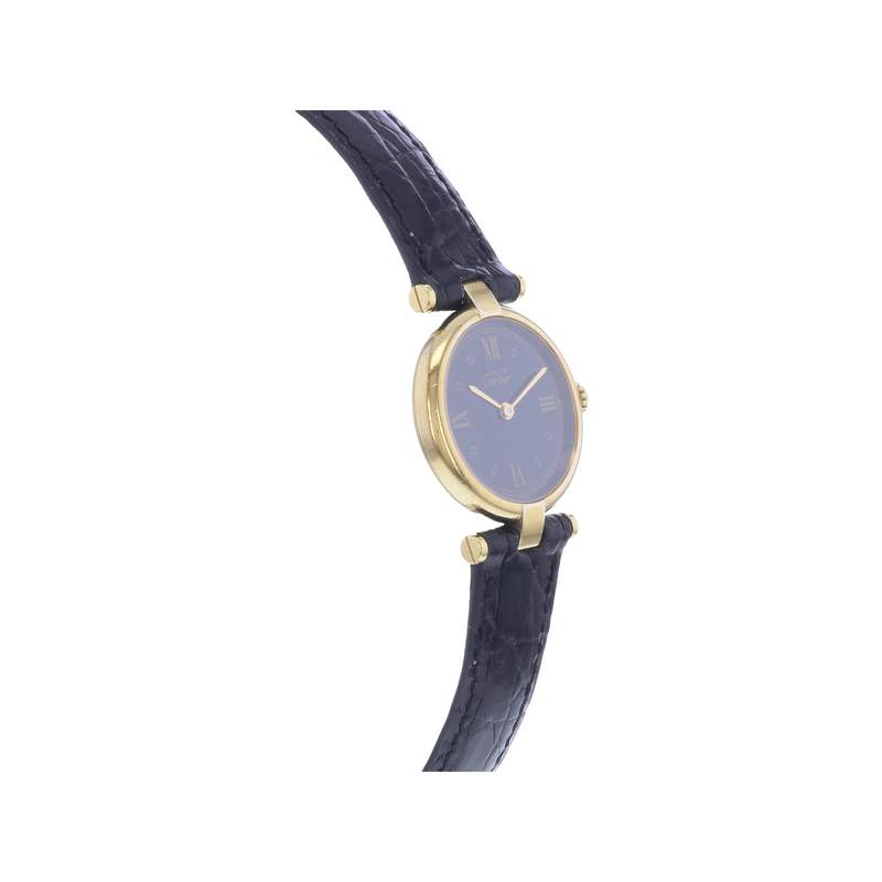 Montre d'occasion CARTIER Must Vendôme femme quartz bracelet cuir cresus - vue 2