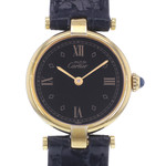 Montre d'occasion CARTIER Must Vendôme femme quartz bracelet cuir cresus - vue D1