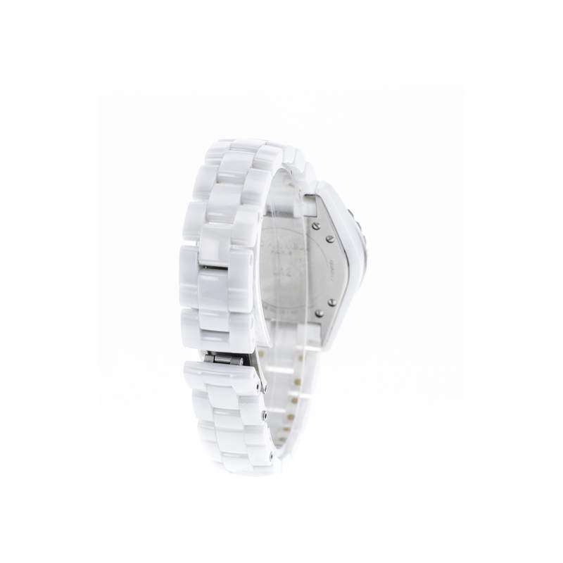 Montre d'occasion CHANEL J12 33 mm Index diamants femme quartz bracelet céramique - vue D4