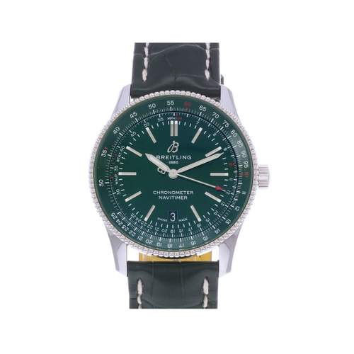 Montre d'occasion BREITLING Navitimer homme mouvement automatique certifié (cosc) bracelet cuir d'origine